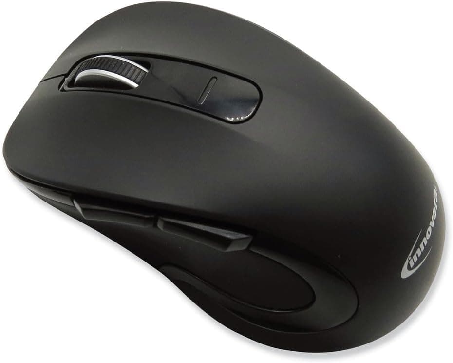 Innovera IVR61500 24 GHz Frequency26 ft Wireless Range Right Hand Use MidSize Wireless Optical Mouse with Micro USB Black