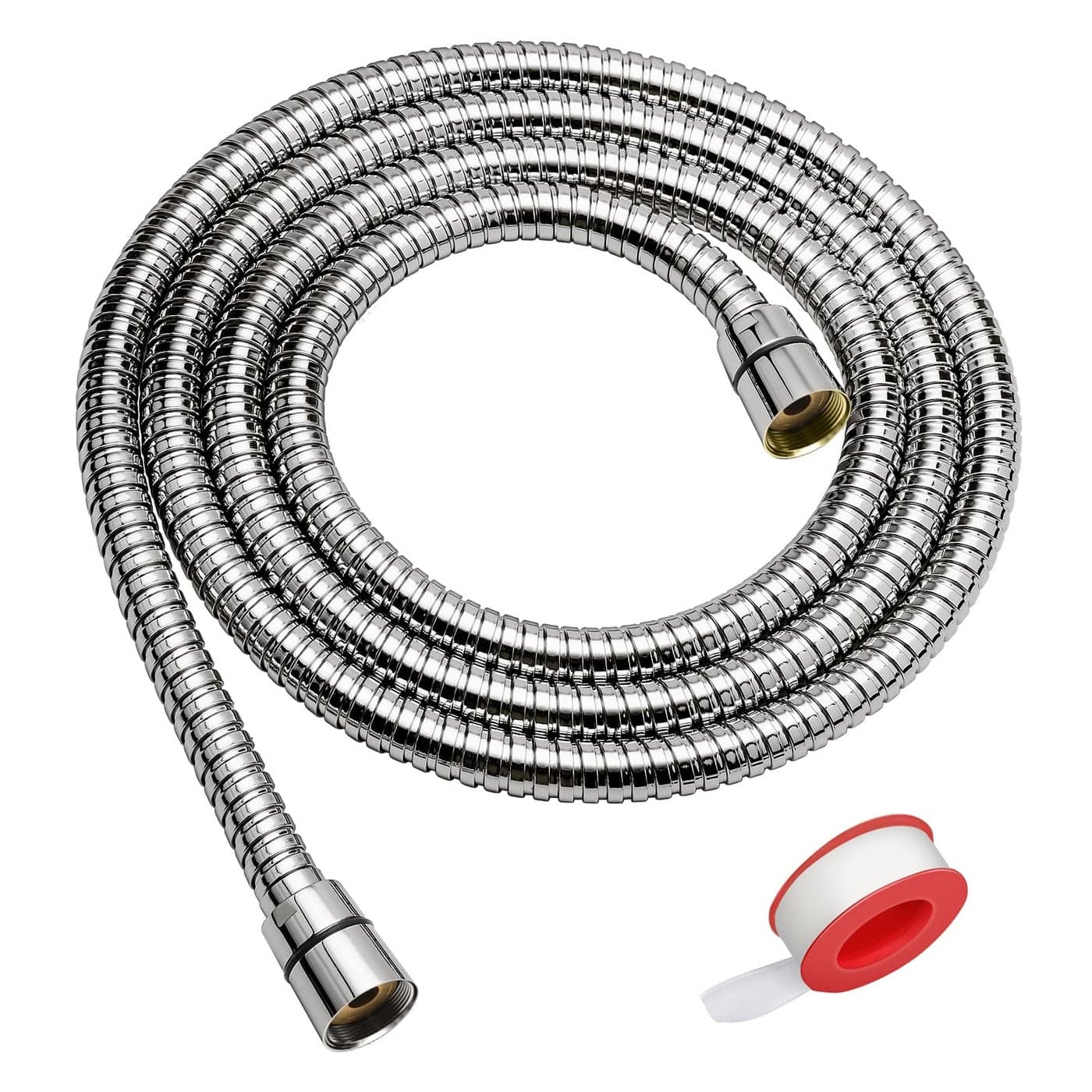 Blissland Shower Hose 79 Inches Extra Long Stainless Steel Handheld Shower Head Hose with Brass Insert and Nut Durable and FlexibleBrushed Nickel