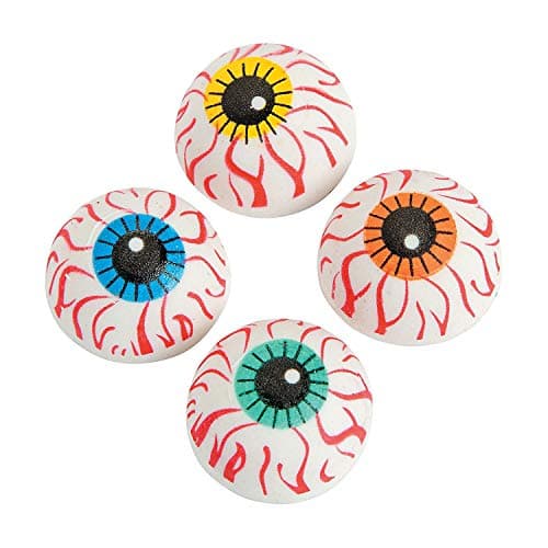 Eyeball Erasers Bulk 24 Pack Halloween giveaways and School Supplies