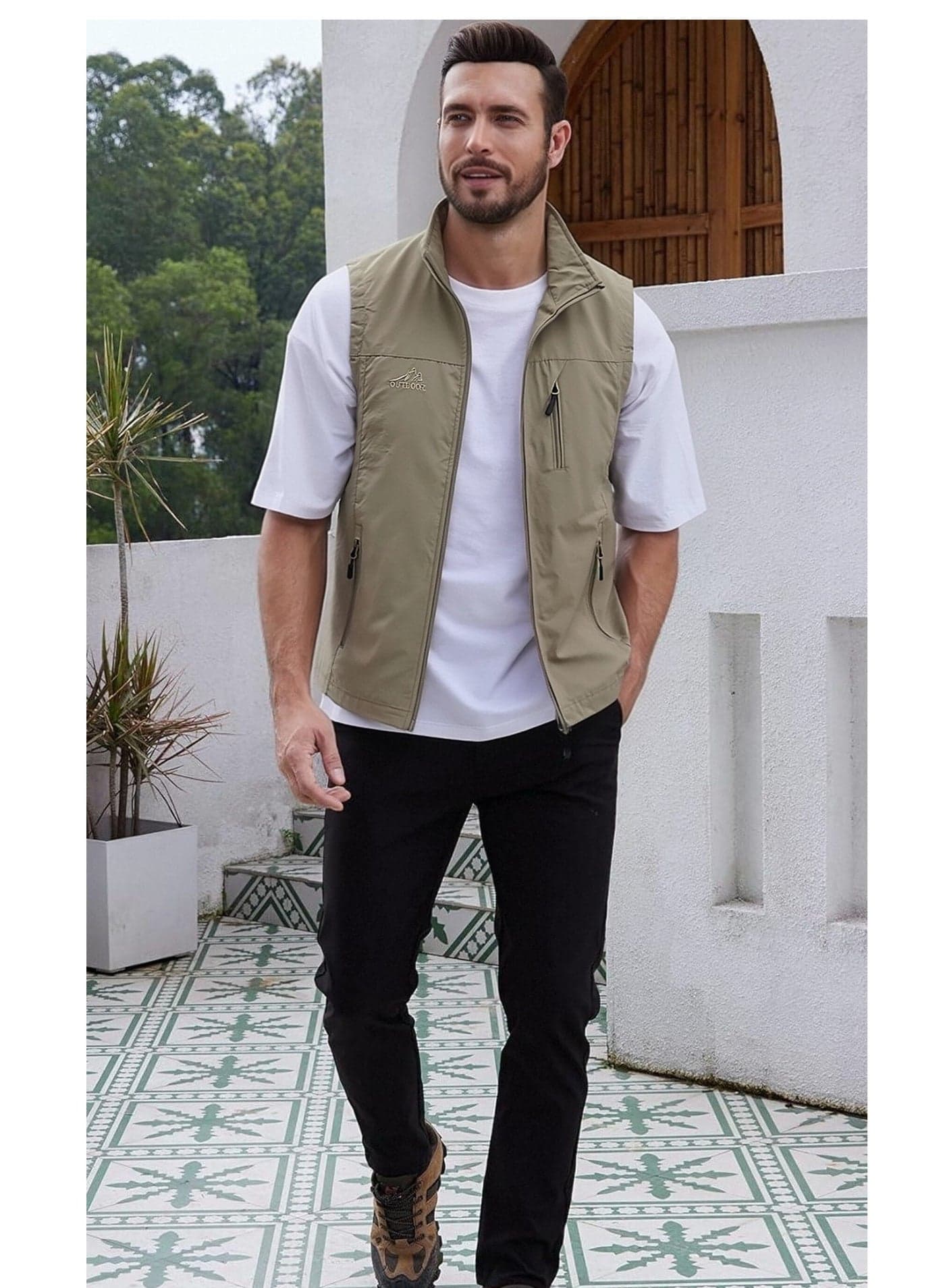 Classic New Spring/Summer Outdoor Casual Quick-Dry Vest: Trendy, Stylish, and Minimalist Stand-Collar Photography and Fishing Gilet Jacket