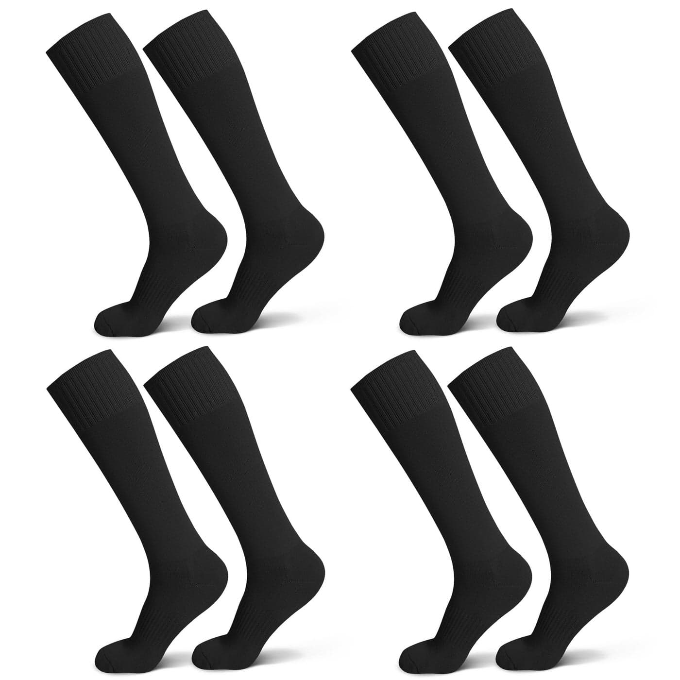 Raigoo Soccer Softball Baseball Football Socks for Youth Kids Boys and Girls Ages 4 to 16 Knee High Sport Athletic Socks