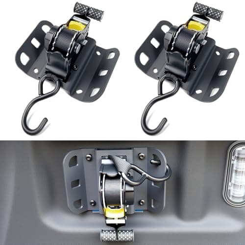 BCJCLTS 2PCS Retractable Ratchet Straps for 2015-2025 Ford F150, Retractable Tie Down Straps 10 Ft Self Retracting Tie Down, Super Duty Ford F150 Accessories