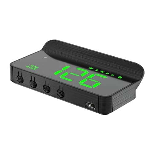 AZIJYV Heads Up Display for Cars,Windshield Speedometer Projector M1Green ,Digital GPS Speedometer with Speed,Driving Direction,Overspeed Alarm Fatigued Driving,GPS Mode for All Vehicles