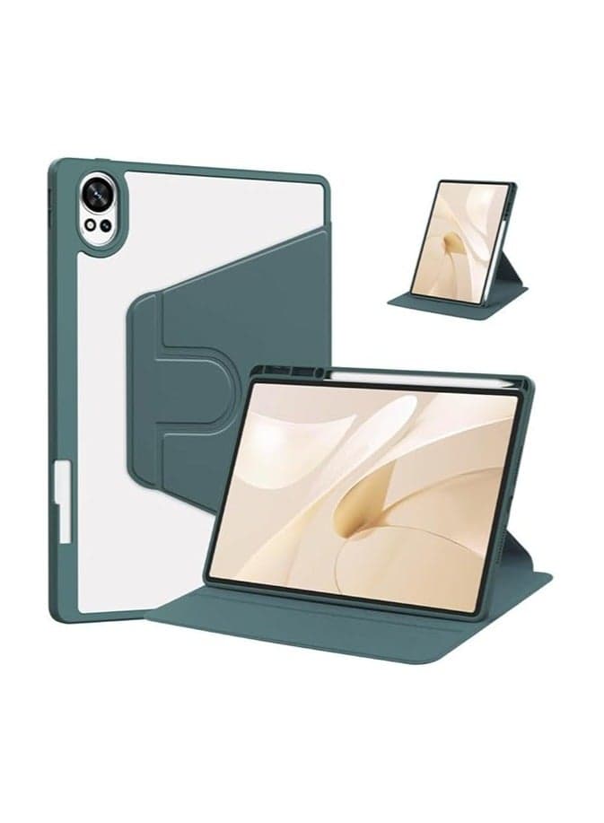 Clear Back Case Compatible with Huawei MatePad 12X 12-inch (2024), 360 Degree Swivel Stand Flip Smart Tablet Cover Auto Sleep/Wake Case For MatePad 12X