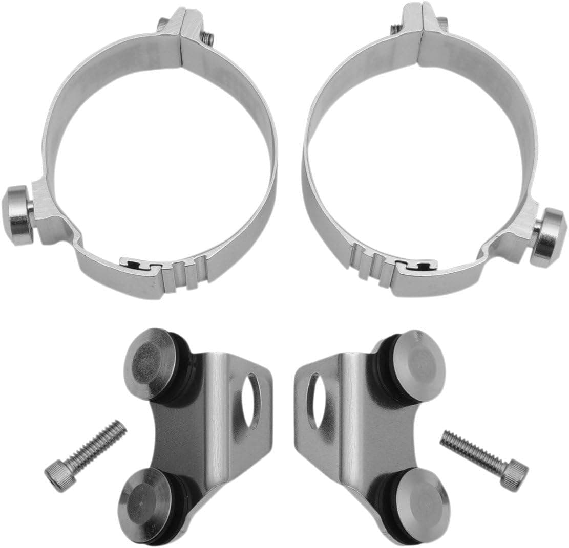 Memphis Shades Fork Deflector Mounting Kit (Polished) for 04-09 Yamaha XVS11A