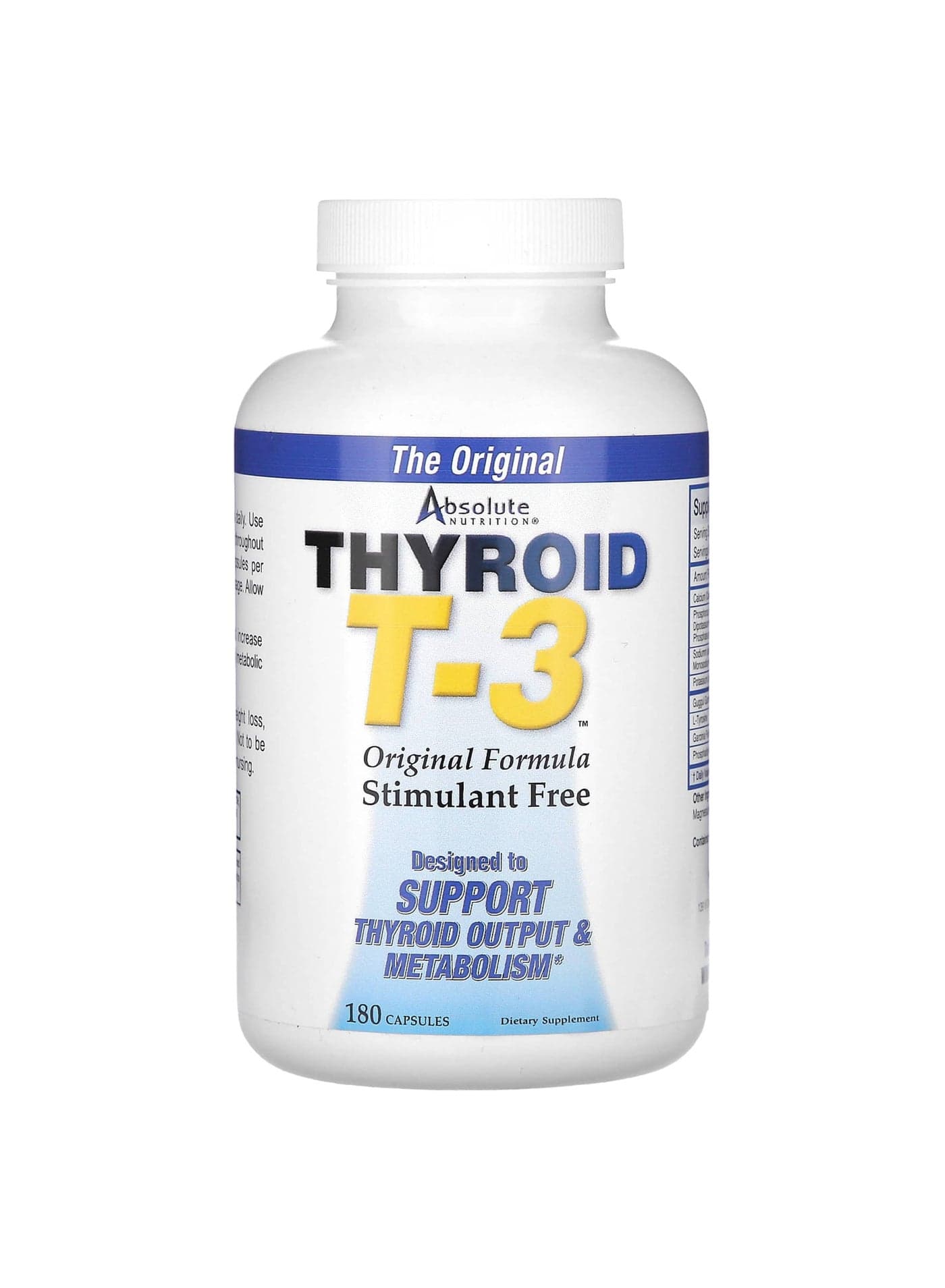 Thyroid T-3, Original Formula, 180 Capsules