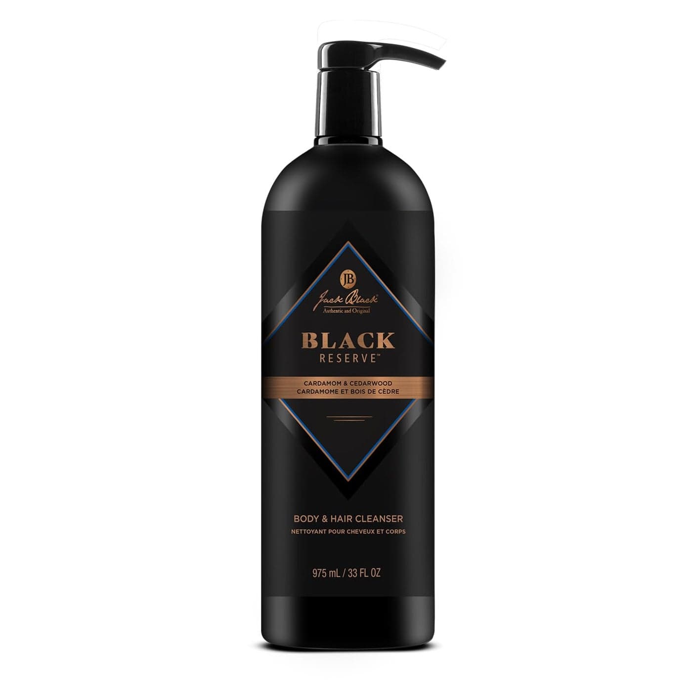 Jack Black Black Reserve Body Hair Cleanser 33 Fl Oz Cardamom Cedarwood Mens Body Wash Shampoo Haircare DualPurpose Mens Cleanser SulfateFree