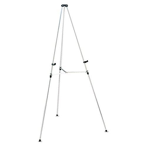 Quartet Easel Aluminum Lightweight Telescoping 66 Max Height Supports 25 lbs Silver Finish 50E