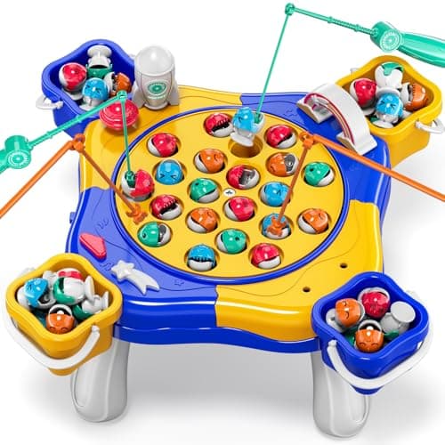 WATUDOU Magnetic Fishing Game for Kids Toddlers 35 70 pcs Fishing Toys for Kids Toddlers 35 Fishing Table Toys Board Game Birthday Gifts for 3 4 5 6 7 8 Years Old Toddler Kid
