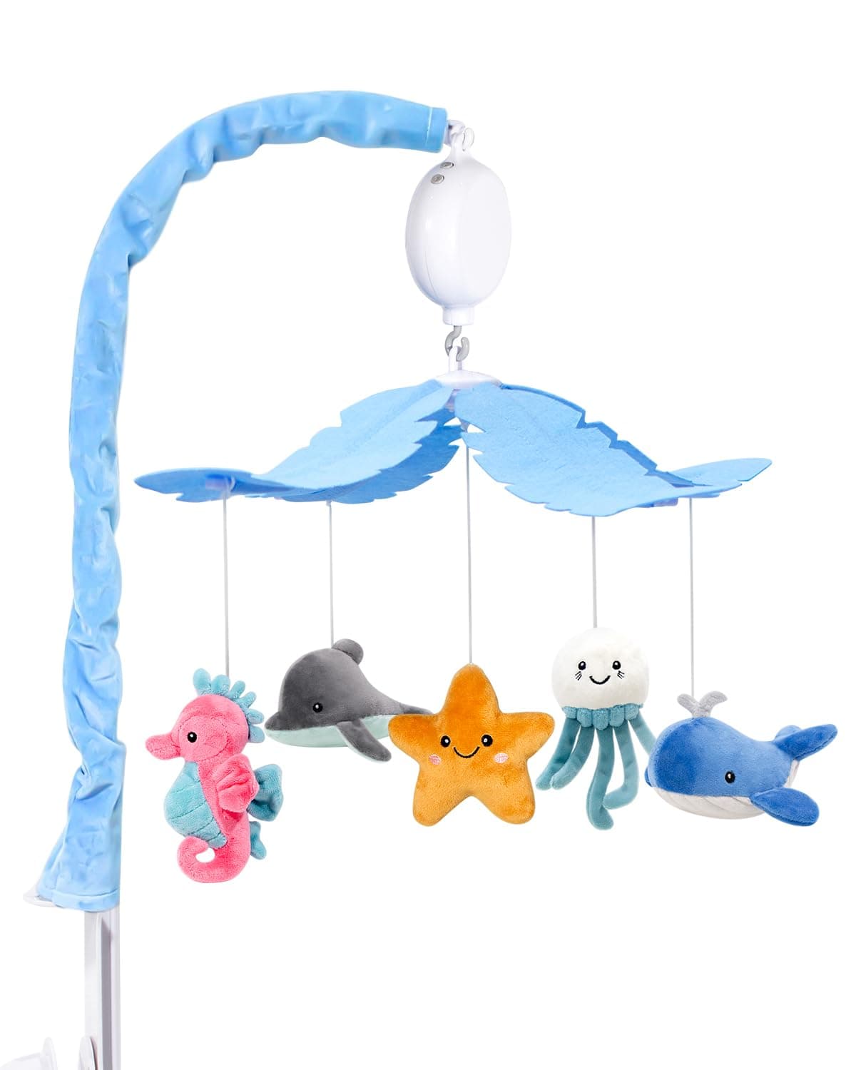 FEISIKE Baby Crib Mobile with 35 Lullabies 3 Modes Rotation Music Adjustable Volume Nursery Decor for Boys and Girls Ocean Theme