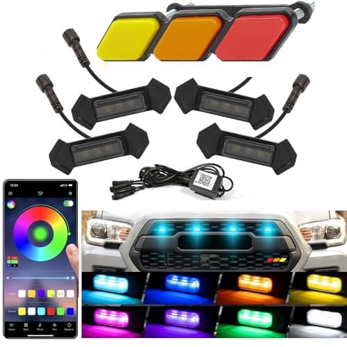 RGB Led Grill Lights Fit for Toyota Tacoma 20152023 TRDPro or Aftermarket TRDpro Grills Grille Tacoma Lights1pcs Emblem RGB Tacoma Led1pc Emblem