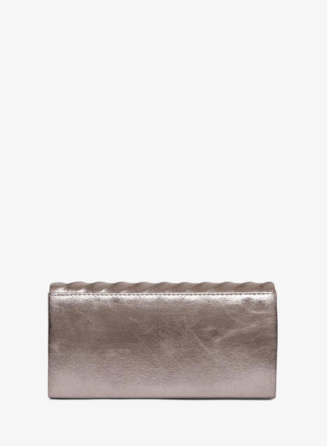 Metallic Clutch with Chain Strap