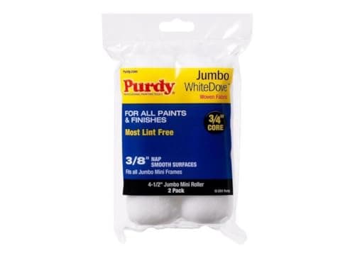 Purdy 140624012 Jumbo Mini White Dove Roller Replacements, 2-Pack, 4-1/2 inch x 3/8 inch nap
