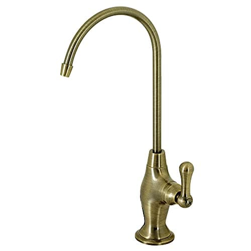 Kingston Brass KS3193AL Restoration Single Handle Water Filtration Faucet, Antique Brass, 10.81 x 4.63 x 1.75