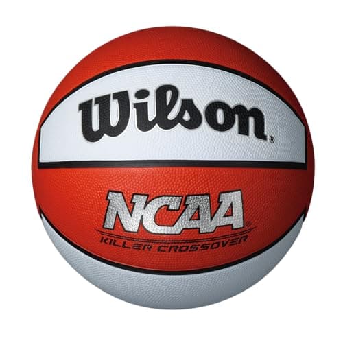 WILSON NCAA Killer Crossover Outdoor Basketball - Size 7 - 29.5", Red/White
