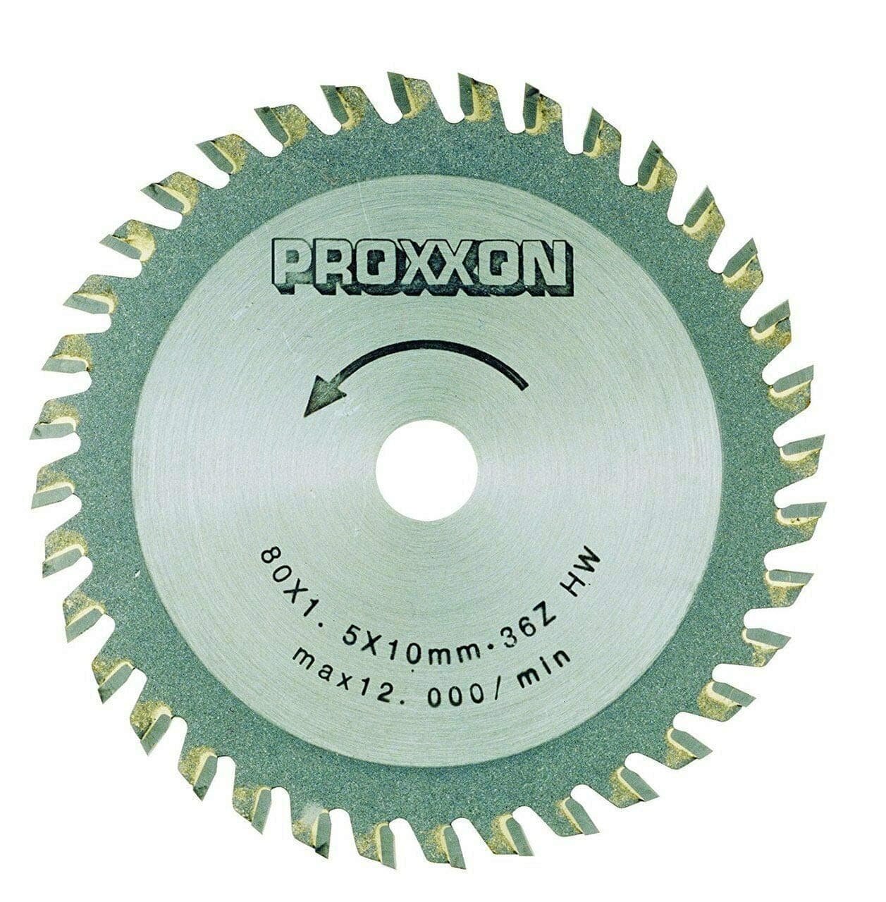 Proxxon 28732 3-9/64-Inch 80mm Carbide Tipped Saw Blade 36-Teeth