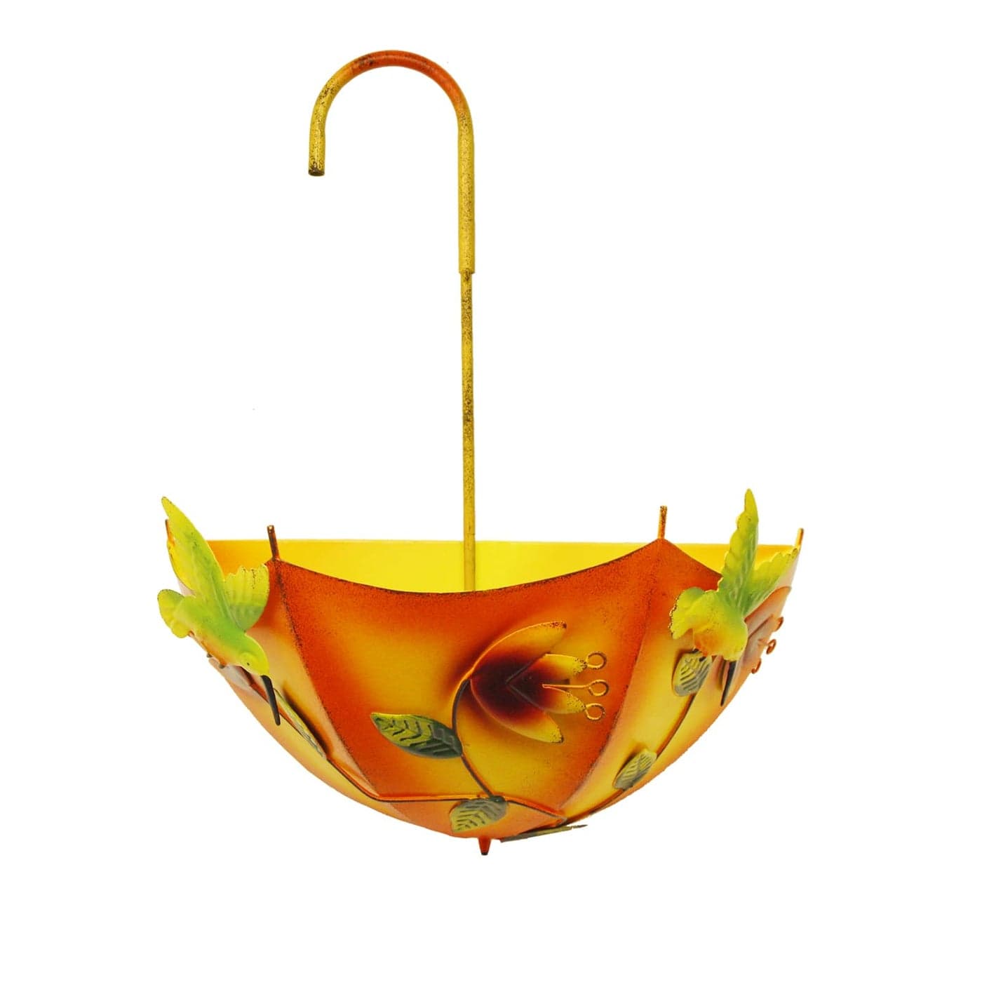 TIANCENTRAL H Farmhouse Metal Hanging Planter with Drainage Holes for Herbs or Flowers Indoor Outdoor Use by 12x15