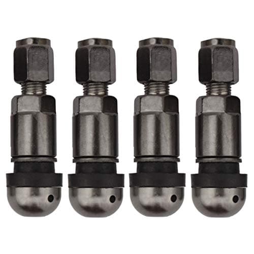 TOMALL Bolt-in Tire Valve Stem Caps Explosion Proof Tubeless TPMS Valve Stem Gray Aluminum Alloy