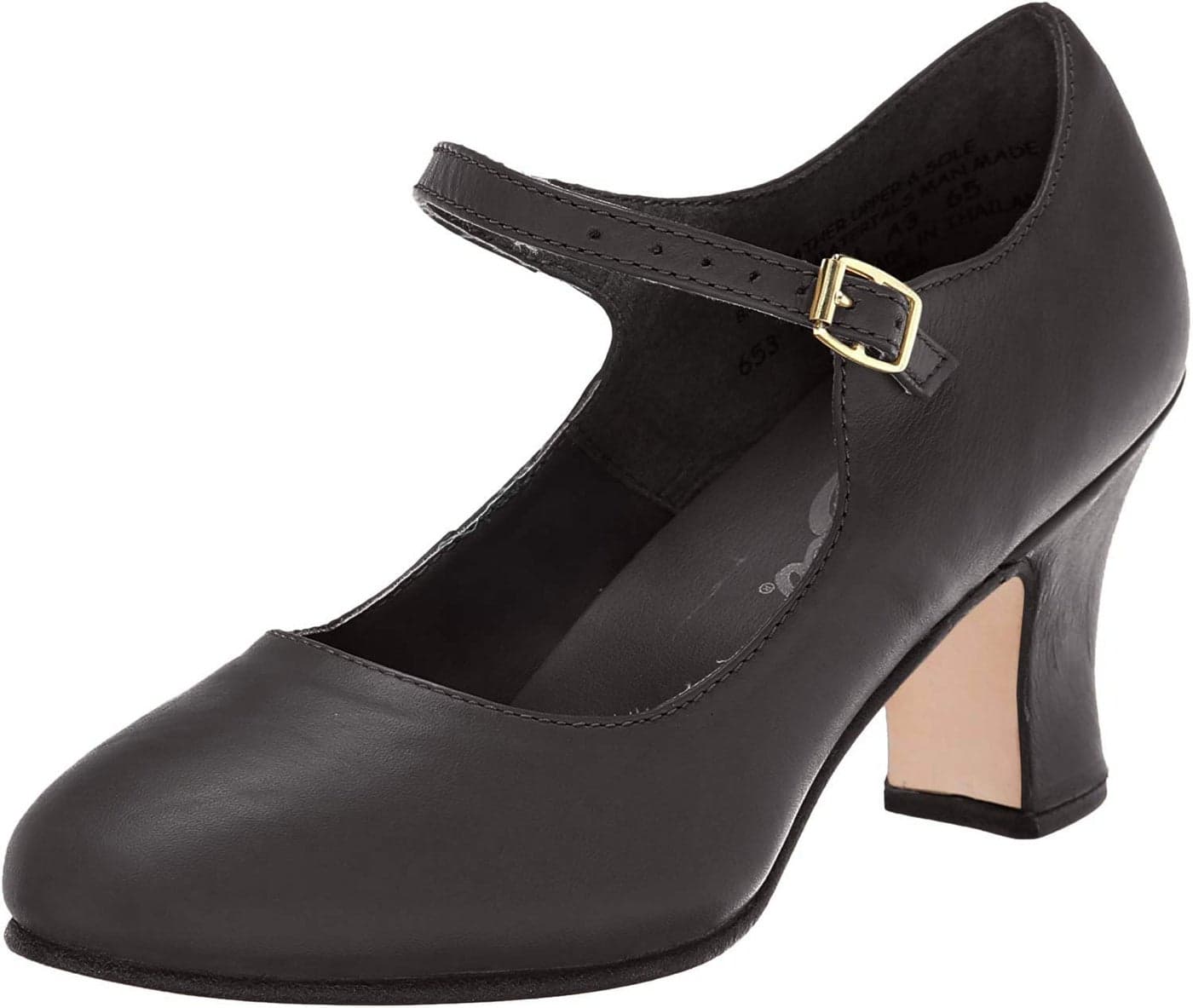 Capezio Womens Manhattan Character Shoe Black 7 Wide