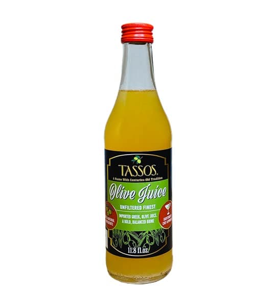 Tassos Unfiltered Finest Olive Juice, 11.8 oz.