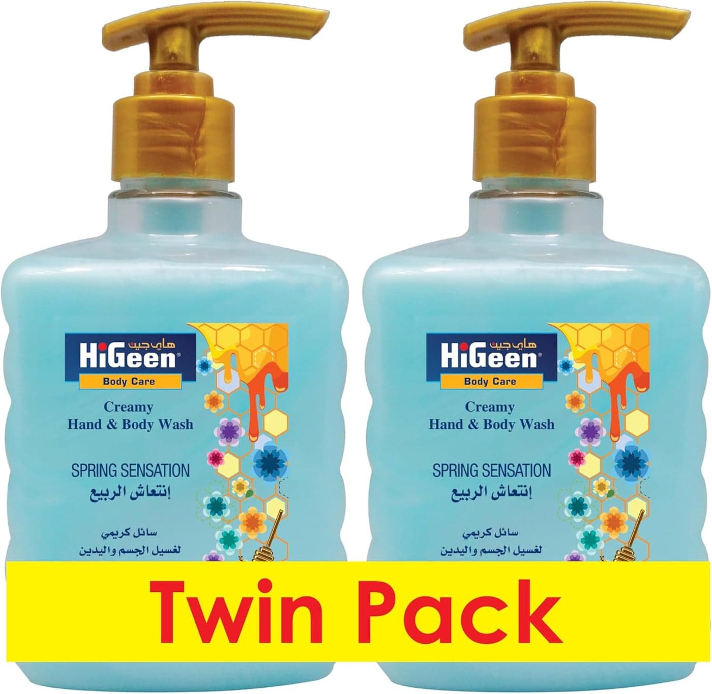 HiGeen Creamy Hand & Body Wash Spring Sensation 500 ml Twin Pack
