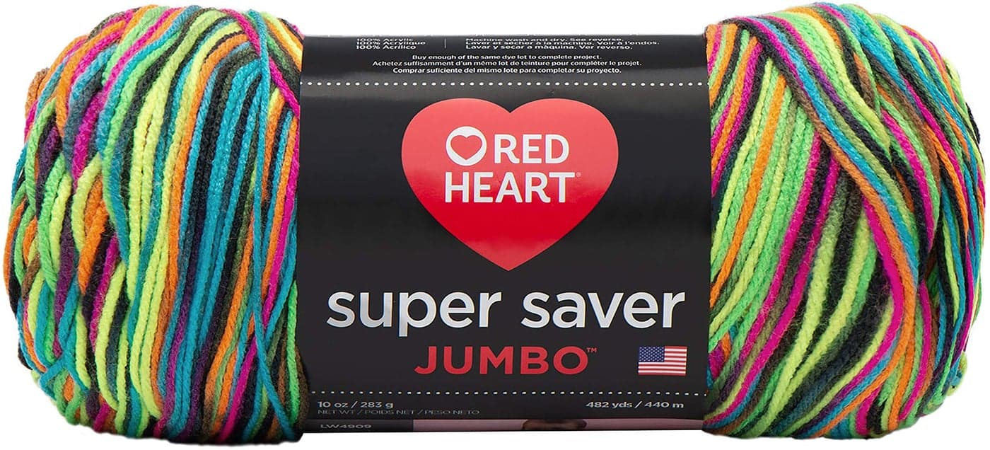 RED HEART Super Saver Jumbo Yarn Black Light