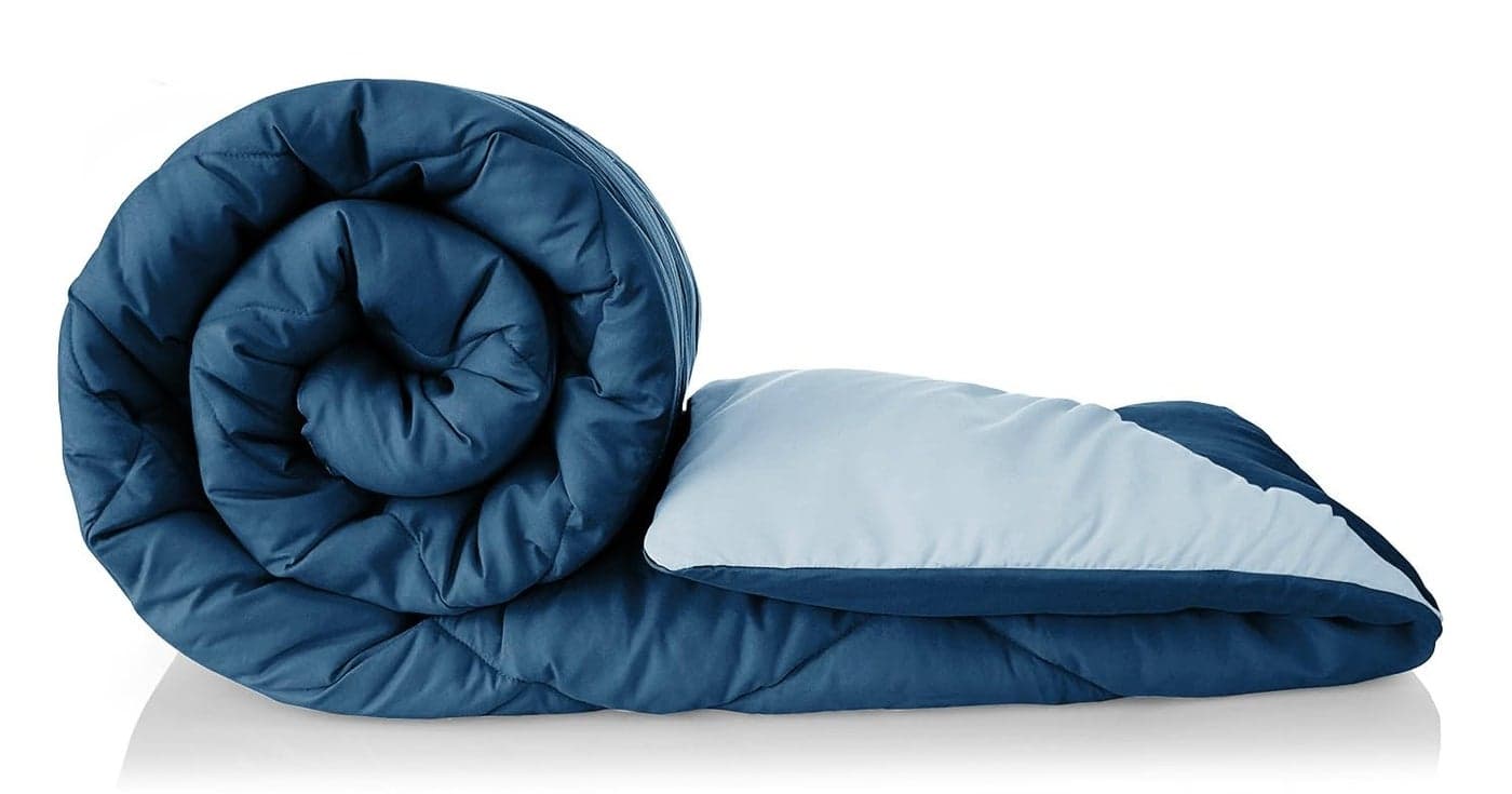 BSB HOME Microfibre All SeasonAcSummer Solid Reversible Double Bed Comforter Blanket Dohar Duvets Ultra Soft Light Weight 220 GSM Blue Aqua 300 TC