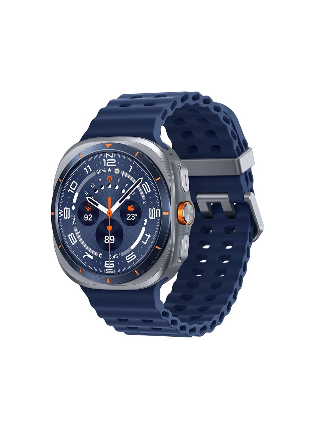 Galaxy Watch Ultra 2025 47mm (International Version) LTE Smartwatch, Durable Titanium Casing, Cushion Design, Quick Button, Al-Powered Health Monitoring - Titanium Blue Titanium Blue