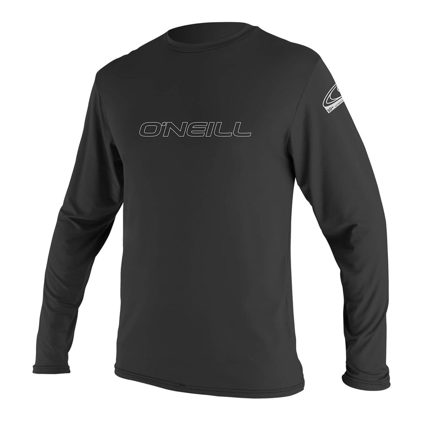 O'Neill Men's Basic Skins UPF 50+ Long Sleeve Sun Shirt, Black, M