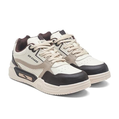 ASIAN Shadow-02 Sneakers for Men | Trendy Casual Sports Shoes for Walking, Gym, Running Cushioned Insole, Anti-Slip Outsole & Premium Stylish Design(CRMBEIGBRN)-UK 10