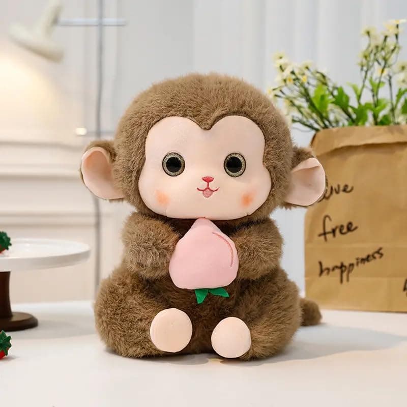 LOVEY DOVEY – Cute Monkey 25cm Soft Toy Plush Toy | Stuffed Animal | Ultra Soft, Huggable & Cuddly Gift for Kids, Girls, Boys | Perfect for Birthday, Valentine’s Day