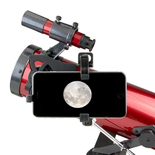 Carson Red Planet Series 35-78x76mm Newtonian Reflector Telescope with Universal Smartphone Digiscoping Adapter & CarsonCam Phone App (RP-100SP)