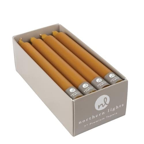Northern Lights Candles - 7" 12pk Tapers - Caramel - 71742