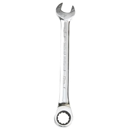 Taparia 19mm Gear Wrench Combination Spanner made of Chrome Vanadium Steel, Combination Ratchet Spanner, CrV Steel Mirror polish Finish, Anti Rust coating