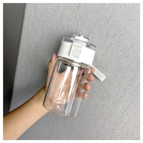 Bhaguji Glass Infuser Bottle With Stainless Steel Filter for Fruit Infused Detox Water Glass Cup for Herbal Tea Green Tea Coffee Cold Hot Drinks (350-ML)