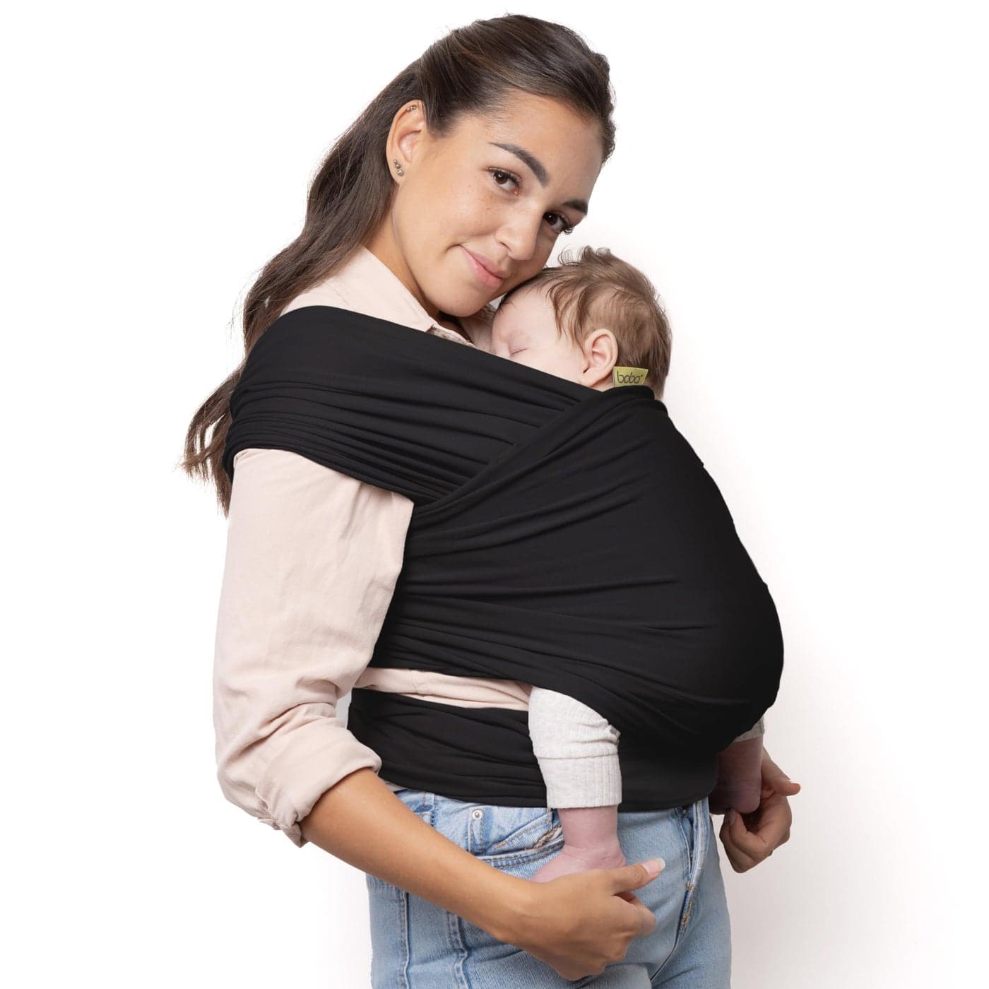 Boba Baby Wrap Carrier Newborn to Toddler - Stretchy Baby Wraps Carrier Hands-Free Baby Carrier Wrap, Carrier Sling, Baby Carrier Newborn to Toddler 7-35lbs (Serenity Light Grey)