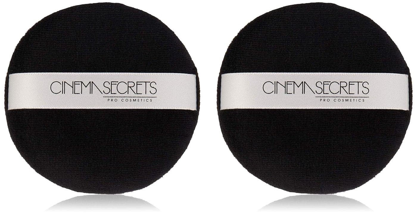 Cinema Secrets Deluxe Powder Puff With Strap, Black, 2 Count