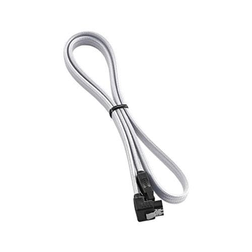CableMod ModFlex Sleeved Right Angle SATA 3 Cable White 60cm
