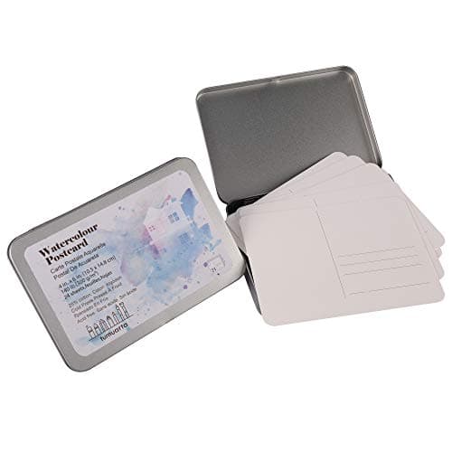 Watercolor Paper Postcards 4x6 tumuarta Cotton Paper 140 LB 300 GSM Cold Press 24 Blank Cards for Dry Wet Techniques for Greeting Cards Thank You Notes or Invitation Cards