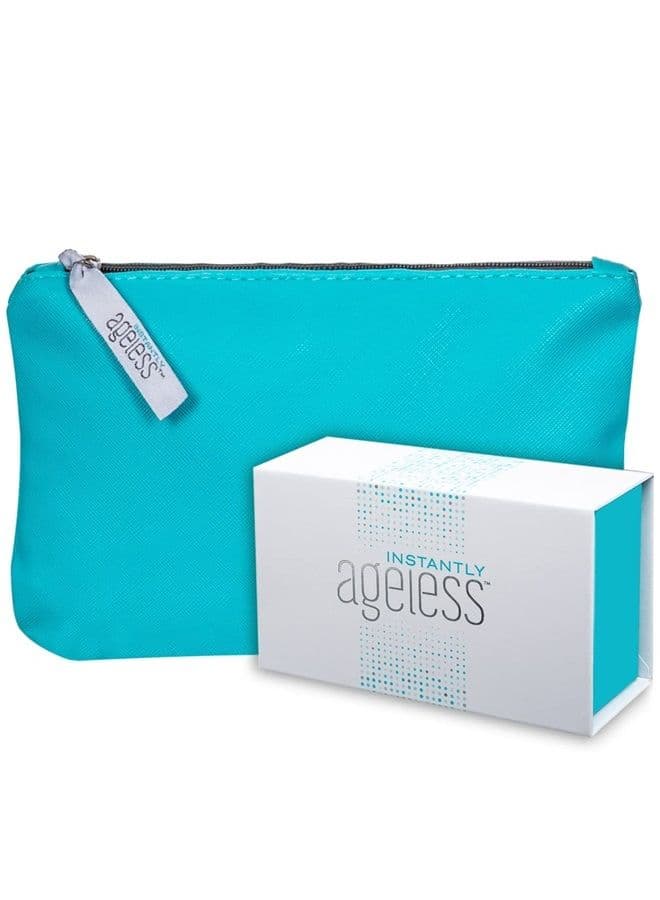 Facelift in A Box - Instant Eye Bag Remover Puffiness -1 Box of 25 Vials and free Quest Skincare Makeup Bag - Instant Under Eye Bags Remover - Instant Wrinkle Remover and Tightener
