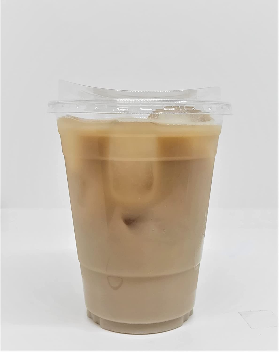 DHG PROFESSIONAL 50 Sets Clear Disposable Cups with Strawless Sip Lids for Iced coffee tea juice Disposable Cups and Sip Through Lids Clear Disposable Party Cups 24oz Cups and Lids