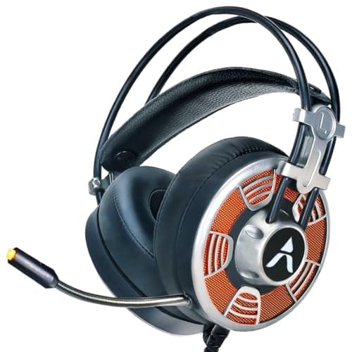 Adcom Vision 7.1 USB Noise Cancelling Super Gaming Over Ear Stereo Headphone (Steel Grey),Wired