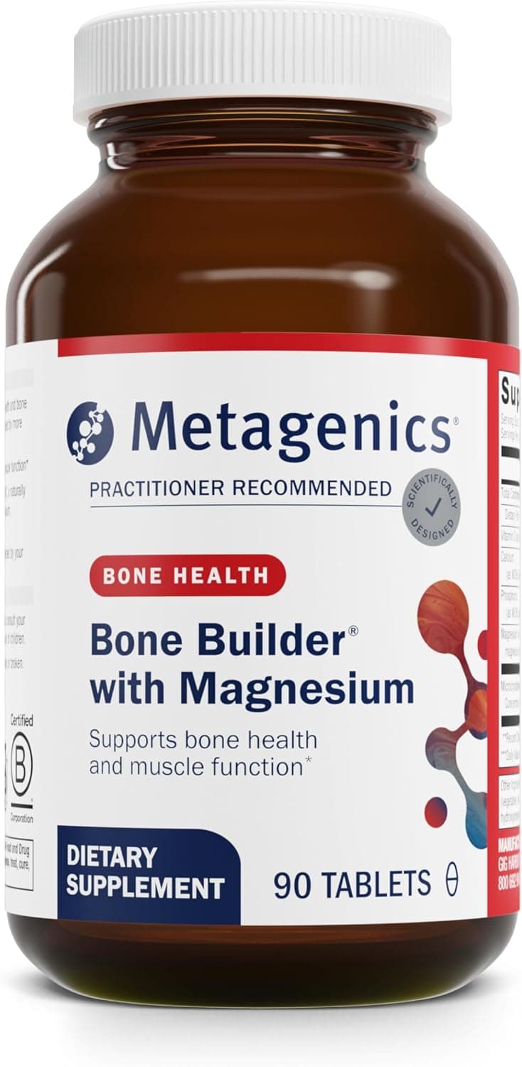 Metagenics Bone Builder with Magnesium Bone Support Supplement Comprehensive Mineral Support with Calcium Vitamin D Magnesium NonGMO GlutenFree 90 Tablets