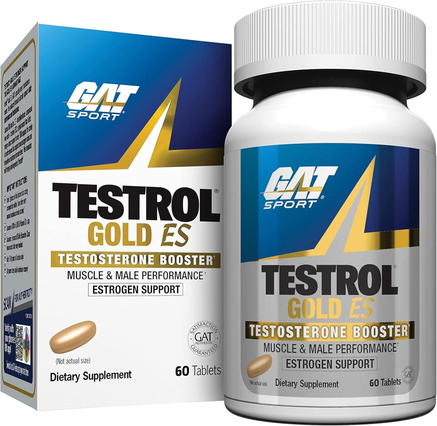 GAT SPORT Testrol Gold ES Tribulus DIM Zinc Longjack Fenugreek Saw Palmetto Estrogen Balance 60 Tablets