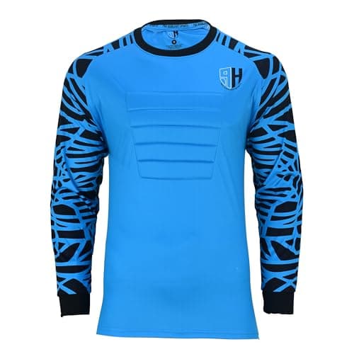 PRO HIGHLIGHT SPORTS Soccer Goalie Jersey for Kids, Adults, Youth Goalkeeper Jersey Soccer Goalie Shirt, Padded Chest, Goalkeeper Goalie Jersey (US, Alpha, X-Small, Regular, Regular, Electric Blue)