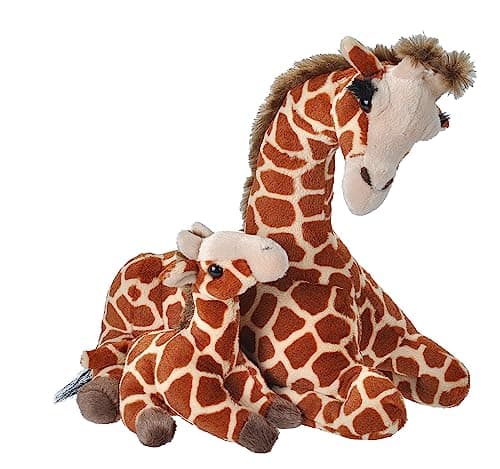 Wild Republic Mom Baby Giraffe Plush Stuffed Animal Plush Toy Gifts for Kids Zoo Animals 10 Model 19397