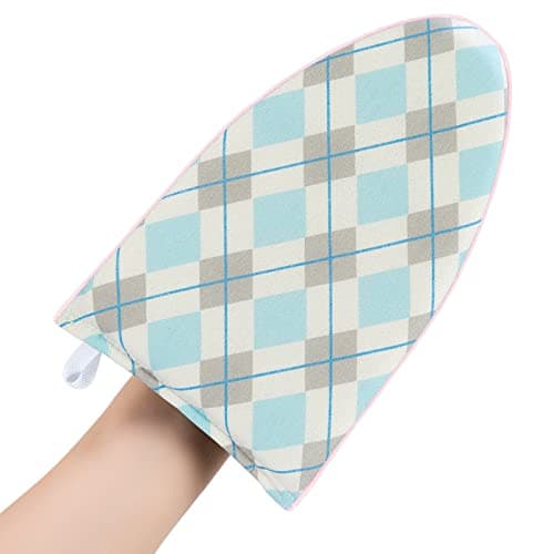 CINPIUK Garment Steamer Ironing Gloves Anti Steam Glove Heat Resistant Garment Steamer Mitt, Garment Steam Accessories for Clothes,Blue & White