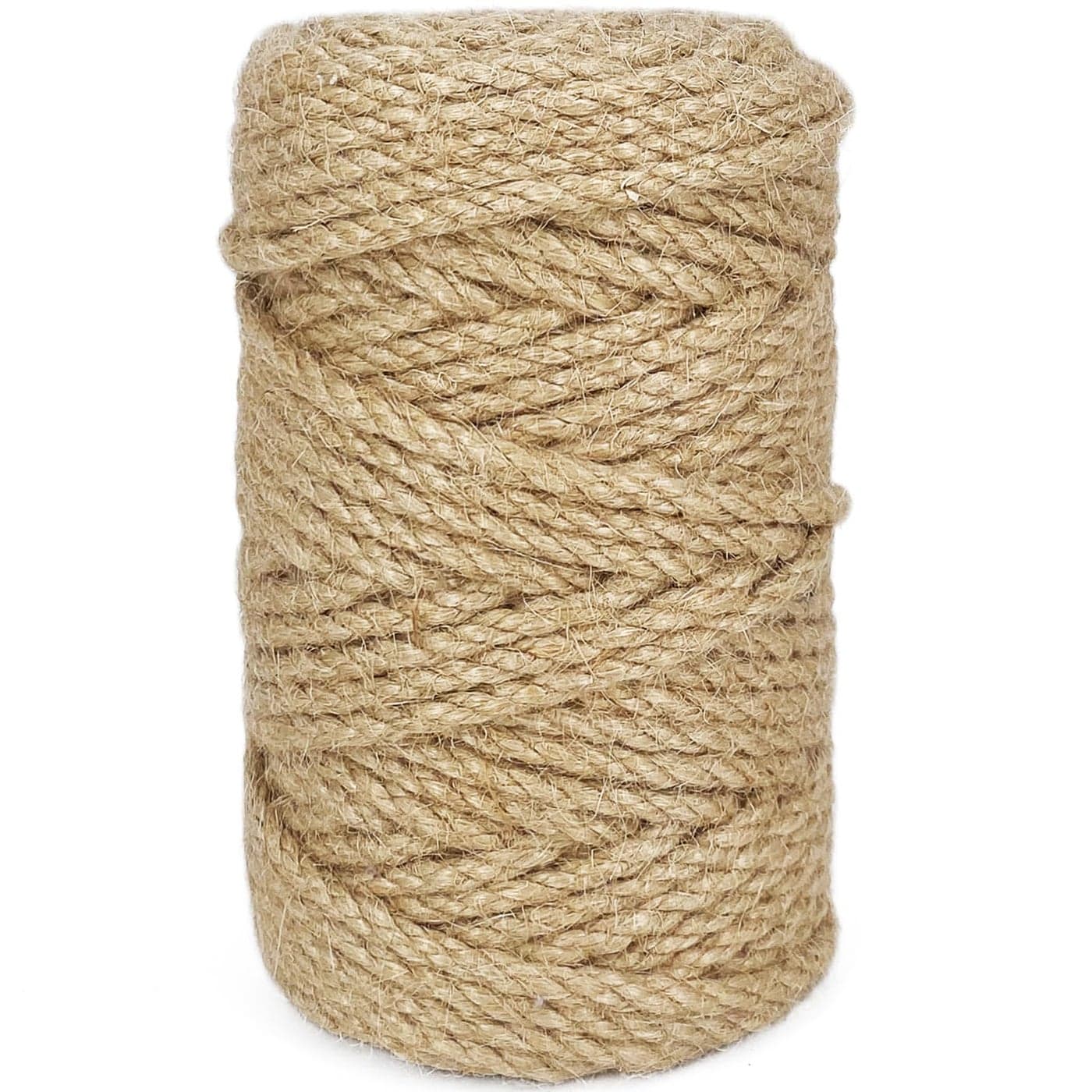 Leecogo 4mm Jute Rope 164 Feet Heavy Duty and Thick Twine Rope for Gardening Arts Crafts Packing Bundling Recycling and Home Decor Brown