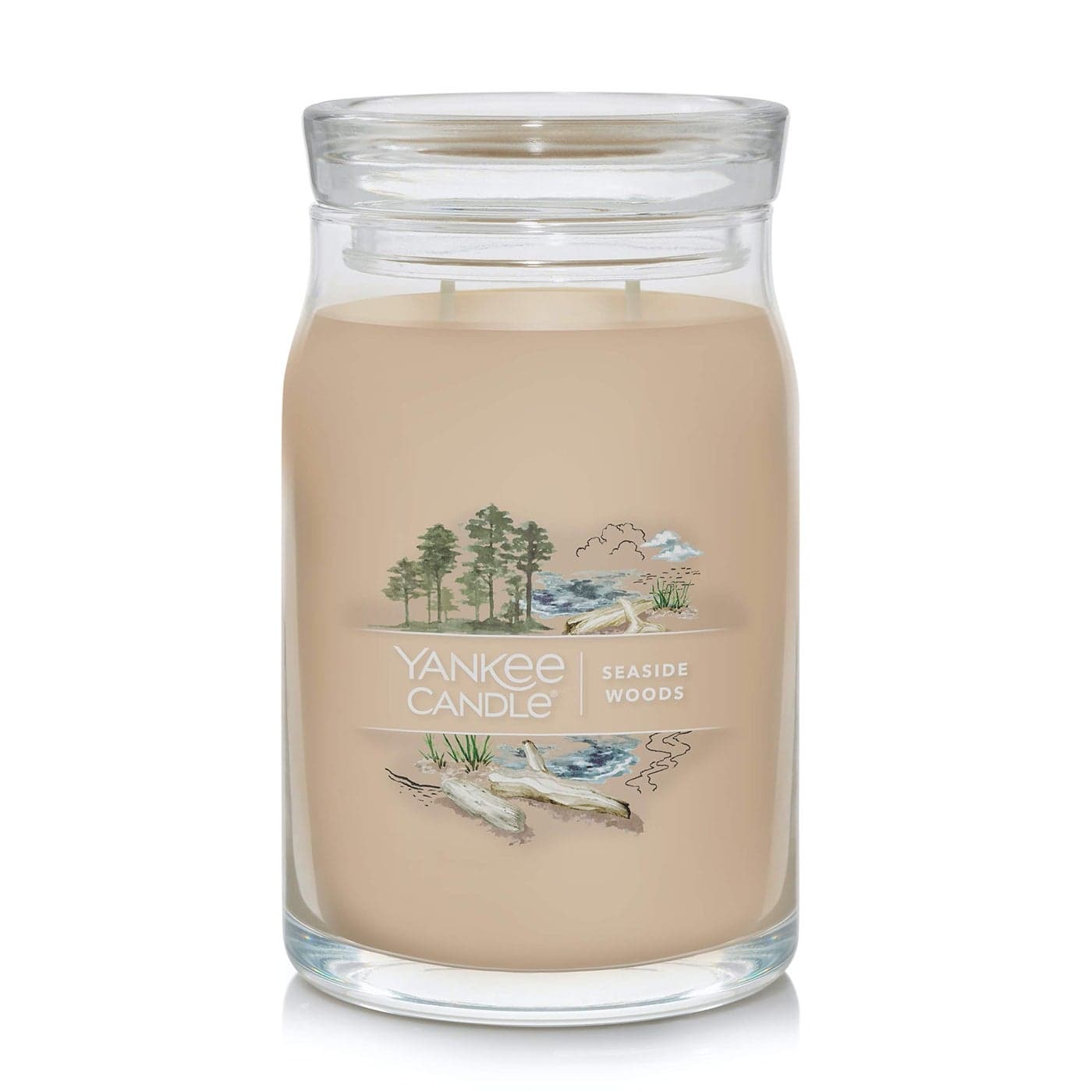 Yankee Candle Seaside Woods Scented Signature 20oz Large Jar 2Wick Candle Over 60 Hours of Burn Time