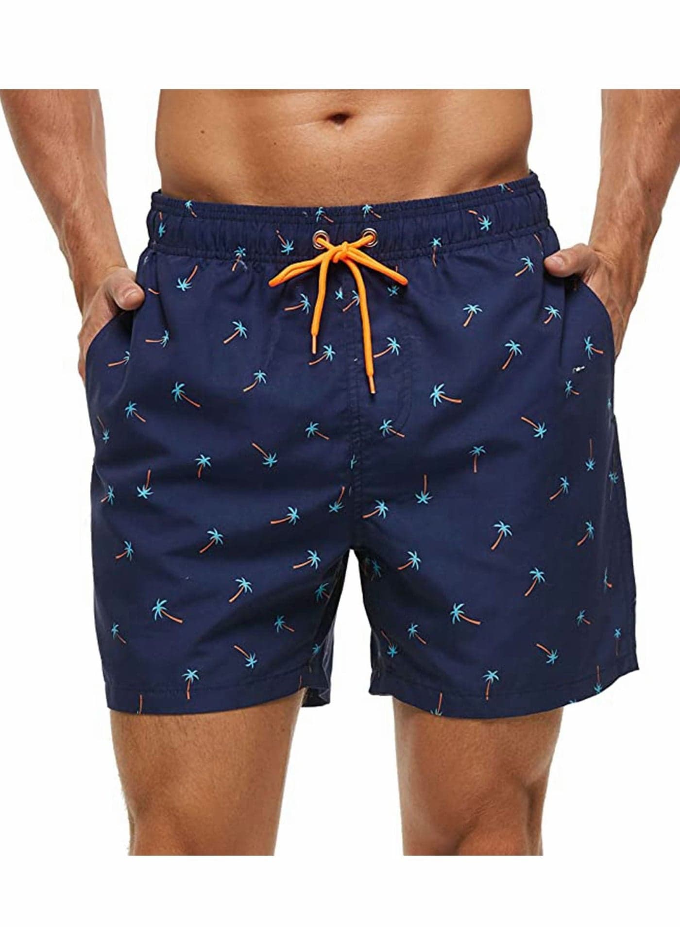 Swim Trunks Men's Quick Dry Athletic Swimwear Shorts with Mesh Lining and PocketsSwim Elastic Waist Drawstring ( XL )